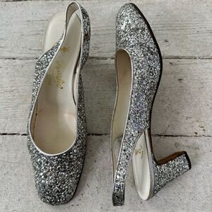 Vintage Marlin Italian Made 1967 Oscar Glitter Sling Back Heel